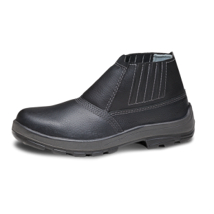 Botina Preta Elastico Com Biqueira Aço Ca 28511 - Usafe