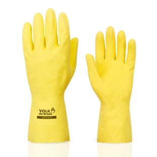 Luva Latex Verniz Silver Amarela Standard Ca 16312 - Volk