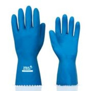 Luva Látex Verniz Silver Azul Standard Ca 16312 - Volk
