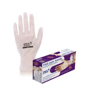 Luva Descartável Vinil Transparente S/amido Ca 20722-Volk