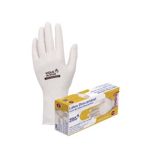 Luva Látex Descartável Com 100 Unidades Ca 15112-Volk