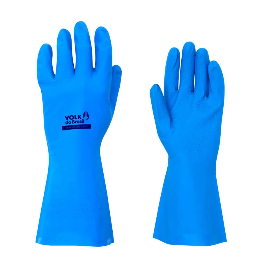 LUVA NITRILICA AZUL S/F CA 16314 TAM G - VOLK