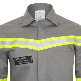 CAMISA RISCO 2 NR10 CINZA C/ REFLETIVO CA 48511 - MLV