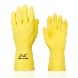 Luva Latex Verniz Silver Amarela Standard Ca 16312 - Volk